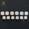 Pass Diamond Tester Moissanite Stud Earrings 925 Sterling Silver 1ct 2ct Vvs Moissanite Diamond Halo Earrings for Men&Women