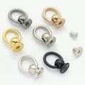 Zinc Alloy Pacifier Head Rivet Luggage Bag Accessories With Pull Ring Buckle for Purse