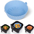 Air Fryer Silicone Pot Reusable Non-stick Air Fryer Silicone Liners Compatible Air Fryer Basket Accessories
