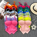 Y2K Crop Top Women Sleeveless V-neck Solid Y2k Cami Tank Top Girls Bustier Corset Top Wholesale