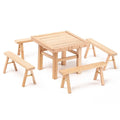 Wooden Mini Table Chair Children Toy Hand Assembled Building Blocks Mortise Tenon Toys