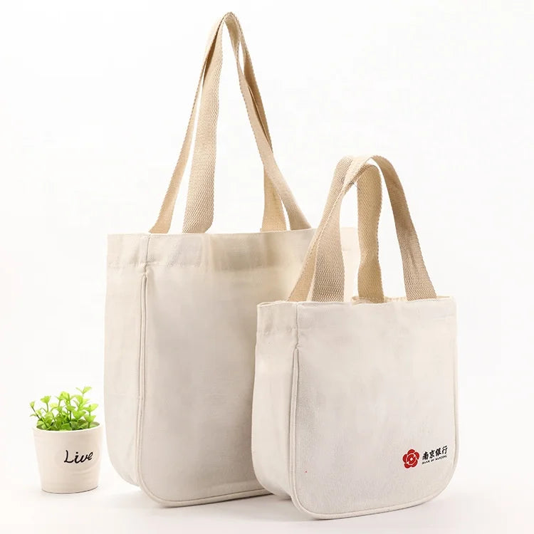 Wholesale Cotton Bag Students One-shoulder Canvas Bag Advertising Creative Shopping Portable Canvas Bag Customization