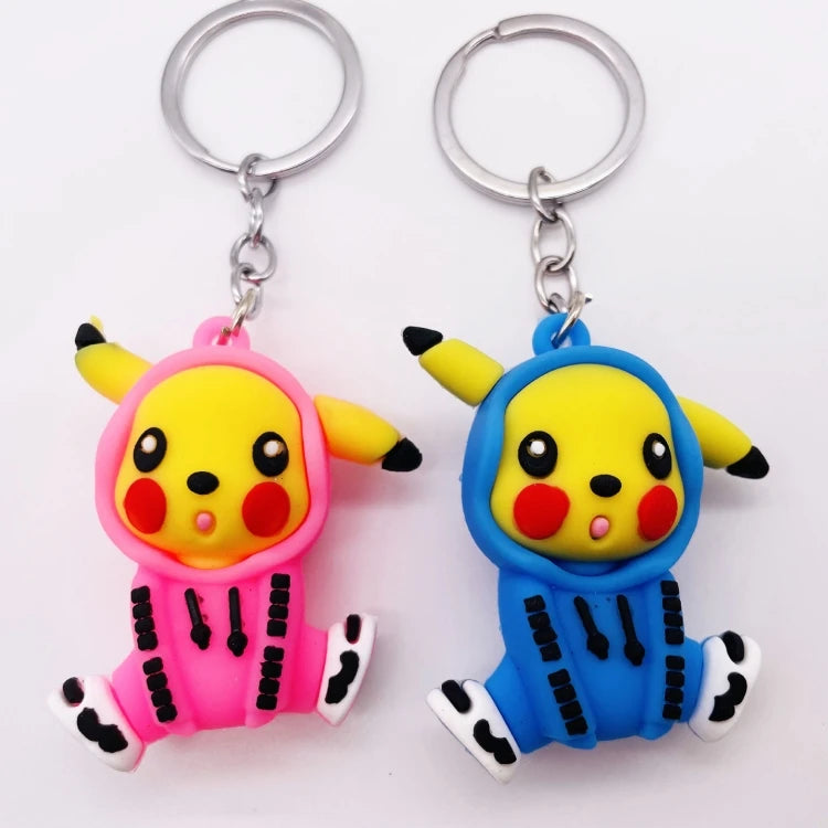 DIY Hot sales cartoon character soft PVC keychains