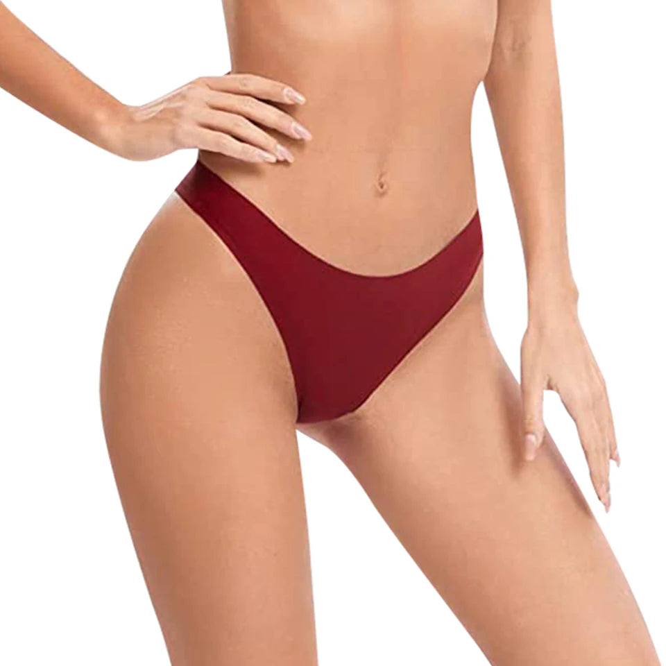 Multi-Color Laser Cutting One Piece Female Comfortable Seamless Underwear Ice Silk Briefs Women Traceless Panties