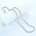 Wholesale 925 Silver Round Shape Champagne Color Mossanite Diamond Tennis Necklace Fashion Jewelry for Party for Wedding