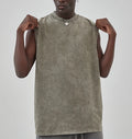 Men's Sporty Hip Hop Sleeveless Tank Top Polyester Washed Breathable Quick Dry Custom Bodybuilding Stringer Vest