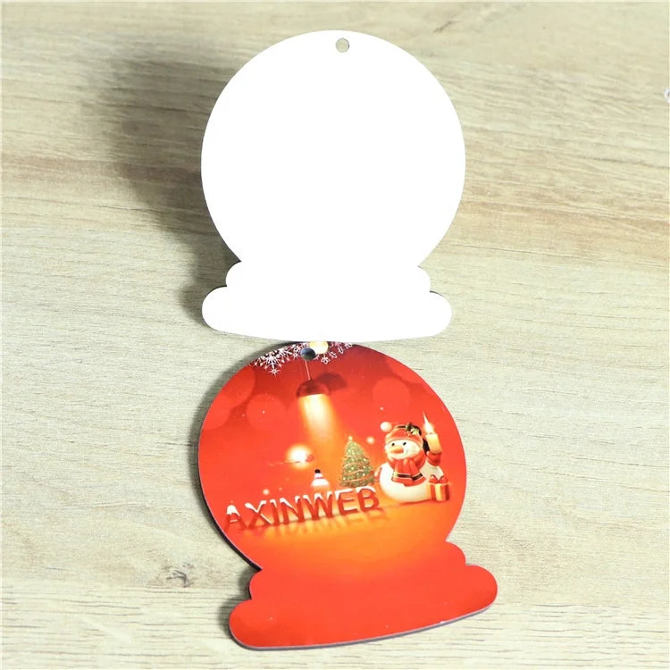 MDFSUB Christmas Wooden MDF Sublimation Ornament 76x65mm Christmas Tree Decoration Blank