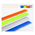 Reflective Plastic PVC Slap Snap Wrap Bands with a Steel Plate Embedded Reflector Reflex Snap Wrap Wrist Magic Armband