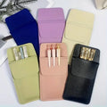 Portable PU Leather Shirt Pocket Protector Pencil Holder Pen Sleeve Organizer Multifunctional Pen Pouch for Doctors Nurses