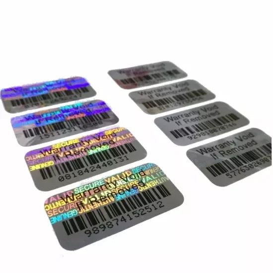 Custom Make Holographic Sticker 3D Label QR Code Laser Sticker Scan Hologram Sticker for Verification PVC Waterproof Removable