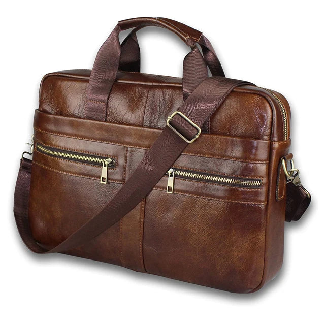 2023 Wholesale Genuine Leather Briefcase Fashionable Bag for Men Business Laptop Bags
