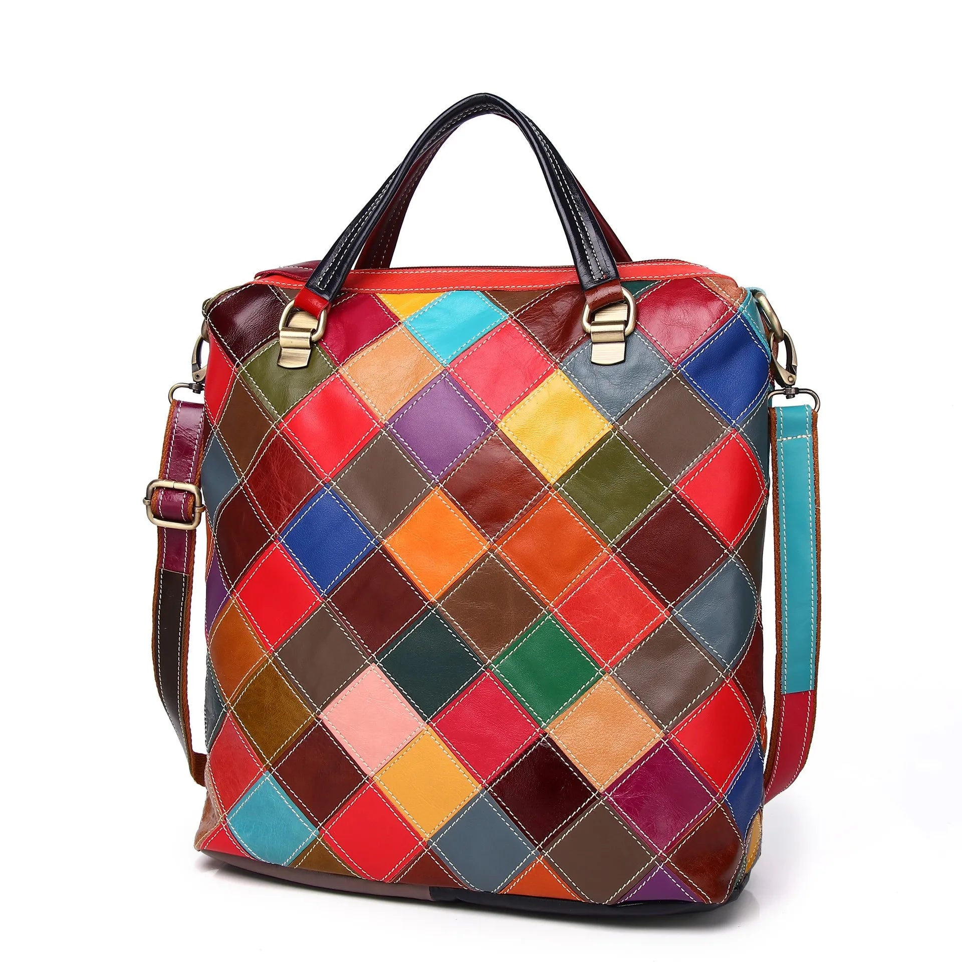 Women Backpacks Genuine Sheepskin Leather Vintage 1268 Shoulder Bags