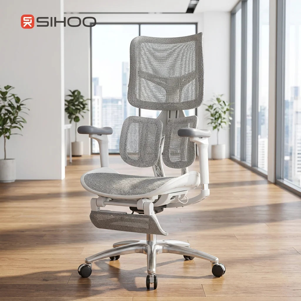 SIHOO S100 Modern Ergonomic Gaming Chair with Ultra Soft 4D Armrests and Dynamic Lumbar Support Mesh Office Seat