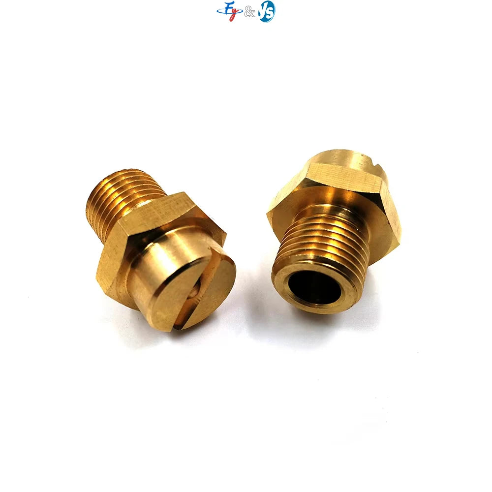 1 YS 3/8" Brass Bitumen Sprinkler Nozzle Roadway Builder Truck Asphalt Spray Nozzles Flat Spray Nozzle
