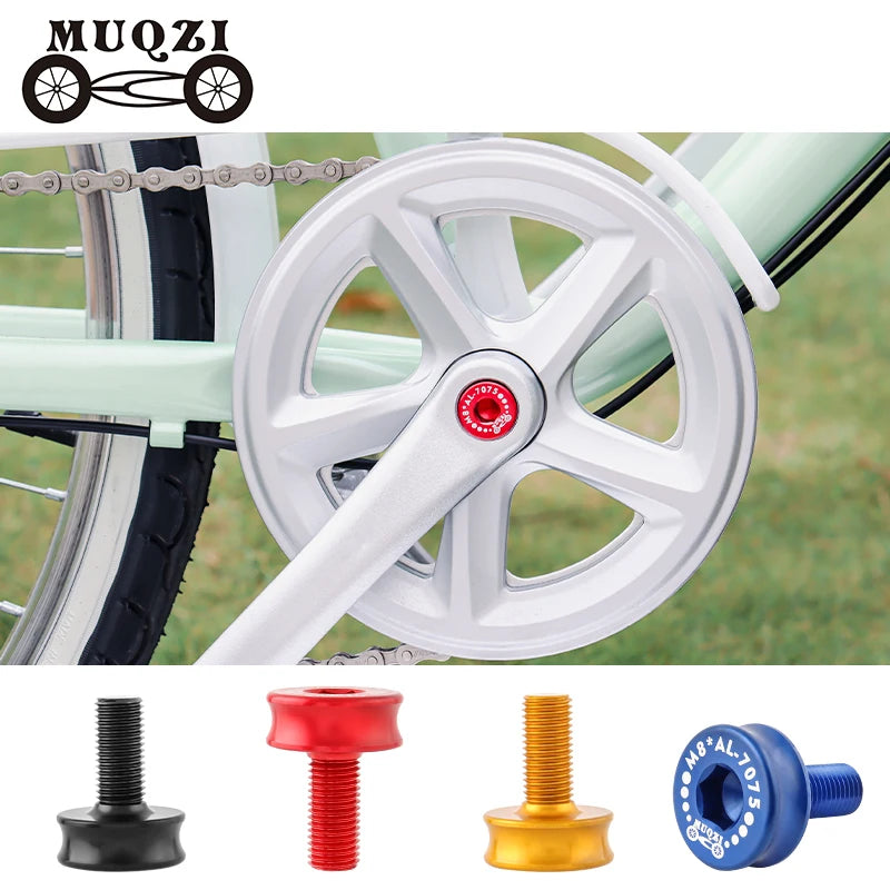 MUQZI Bicycle Square Hole Bottom Bracket Bolt Waterproof Sealed Bolt M8 Bike Crankset Screw