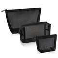 Mesh Makeup Bags Nylon Cosmetic Bag Portable Travel Organizing Zipper Pouch Toiletries Makeup Pouches for Home Office Travel