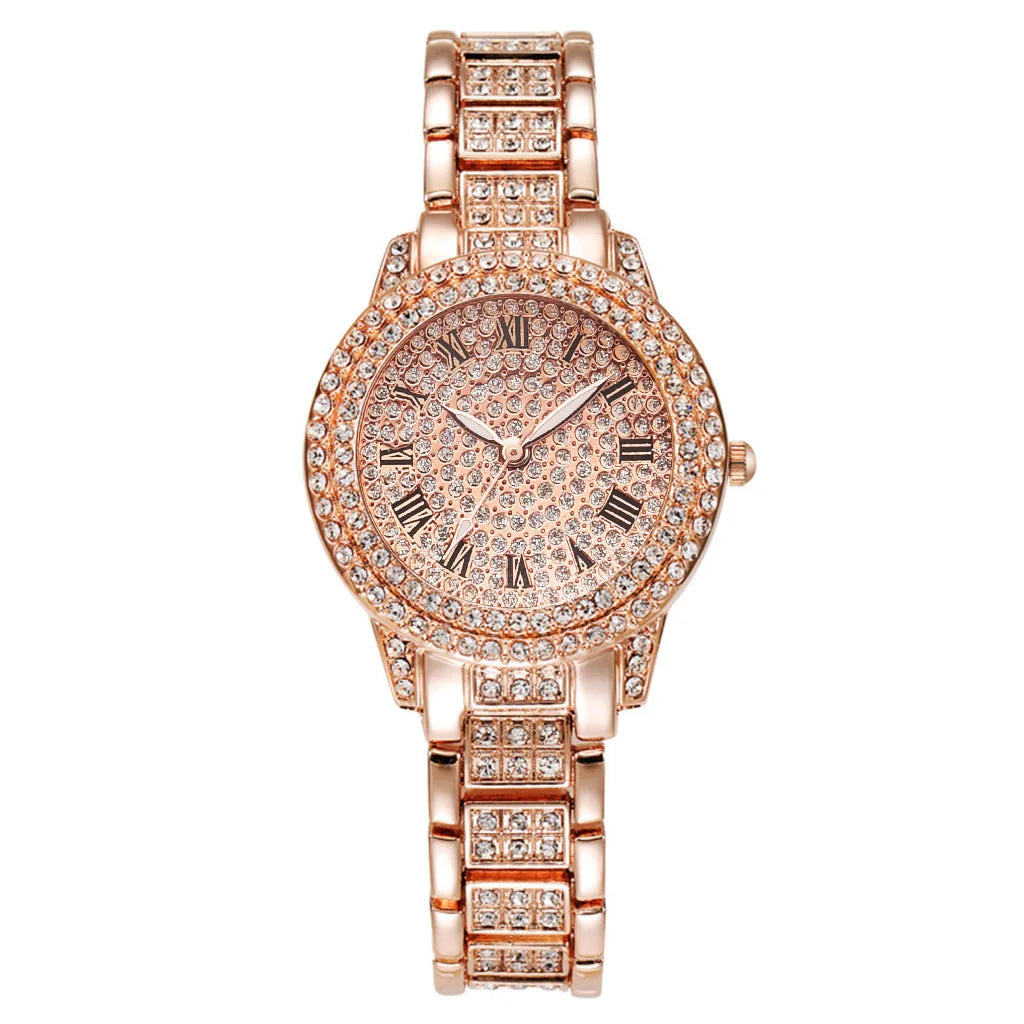 Watch Set 2023Luxury Women Watches Crystal Bracelet Ladies Watches Wholesale