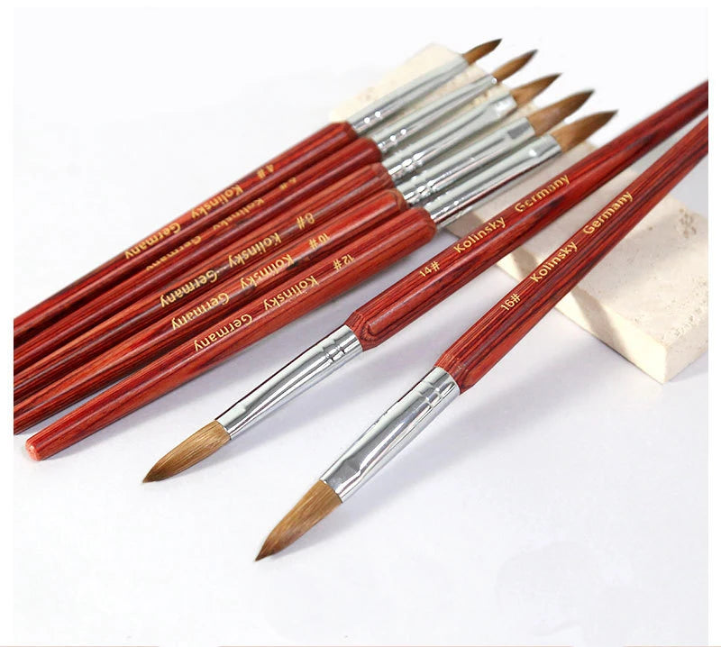 100% Kolinsky Hair Nail Art Brush for Acrylic Nail Extensions Painting Extension Brush
