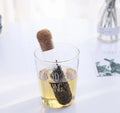 Cork Borosilicate Glass Transparent Eco-Friendly Test Tube Tea Infuser for Coffee and Loose Tea Drinkware