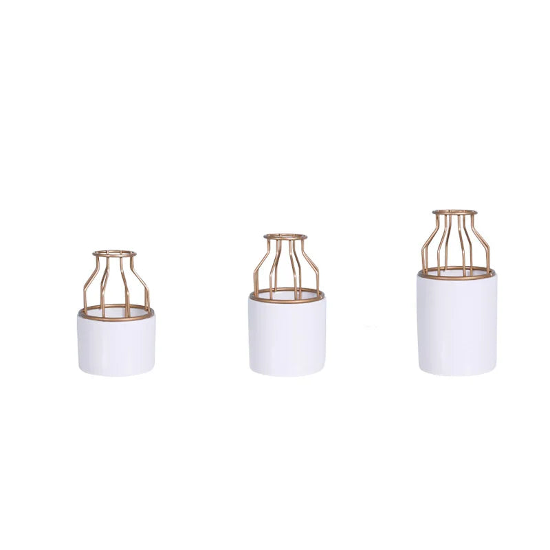 Modern Creative 3-Piece Ceramic Succulent Flower Pot Tabletop Vase Home Garden Outdoor Decoration Christmas