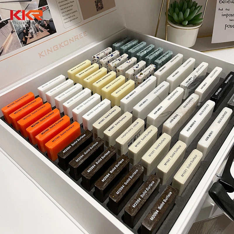 Kkr Wholesale 6mm 12mm Glacier White Acrylic Stone Resin Solid Surface Sheets for Furniture Countertops