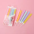 Wholesale Cake Tools New Candle for Happy Birthday Decoration Cake Accessories Colorful Spiral Cake Candle