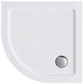 Modern White Curved Shower Base Artificial Stone Free Standing Bathroom Shower Enclosures Tray