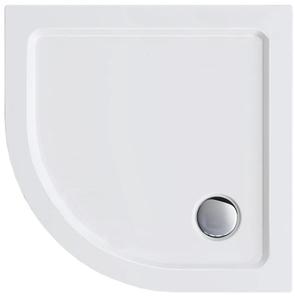 Modern White Curved Shower Base Artificial Stone Free Standing Bathroom Shower Enclosures Tray