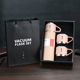 Custom Logo Stainless Steel Thermos Bottle Travel Mug Gift box Set Insulated Double Wall Vacuum Flask