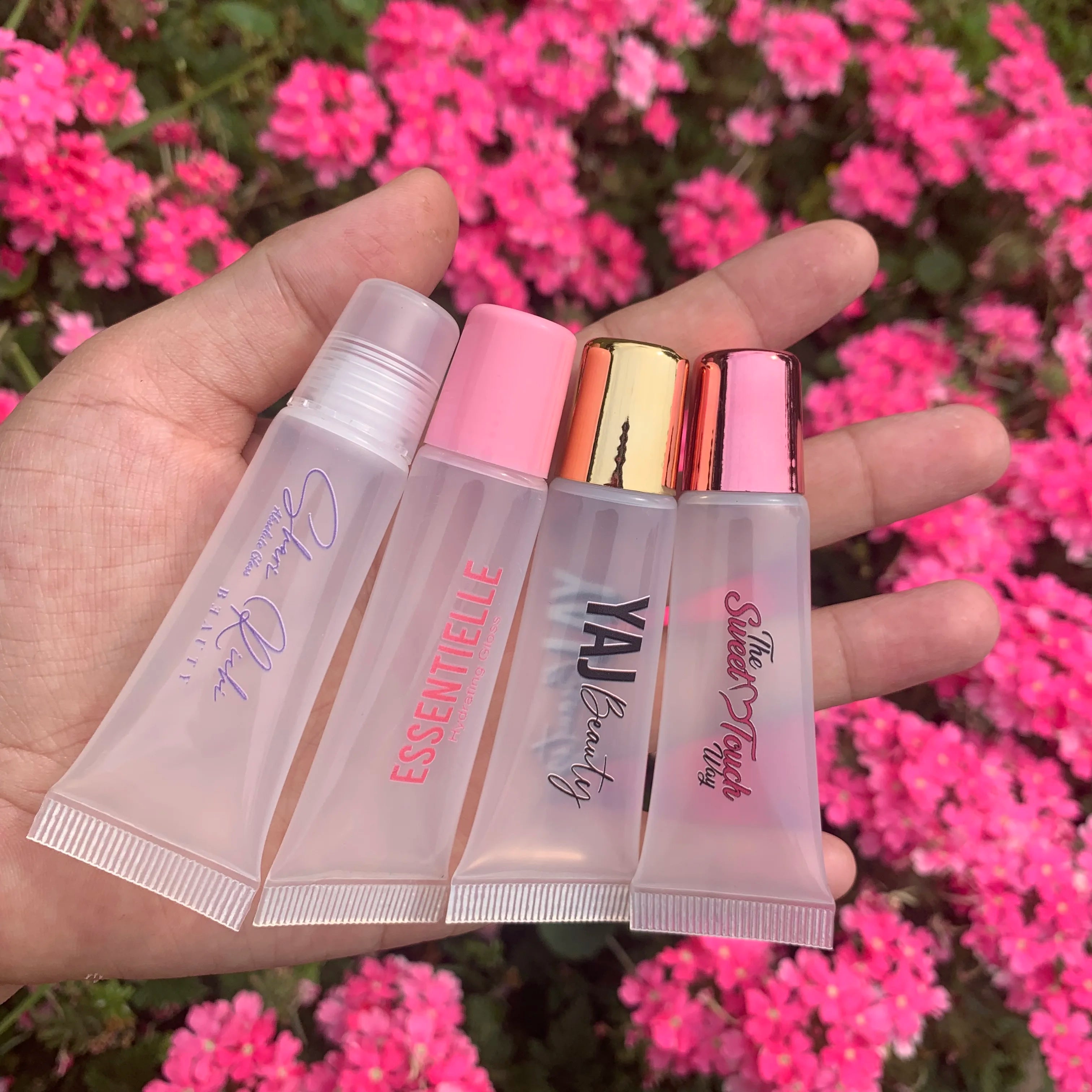 Free Sample Pink/White/Black//Silver 8g/10g/15g/18g/20g Soft Squeeze Tube Pump Sprayer for Lipstick Screen Printed Logo