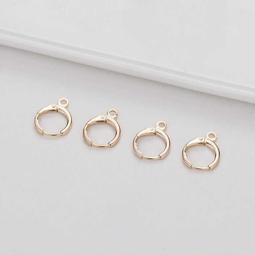 DIY High Quality 12 mm French Ear Buckle14k Gold Plating Earring Hoop for Jewelry wholesale Jewelry ACCESSORIES