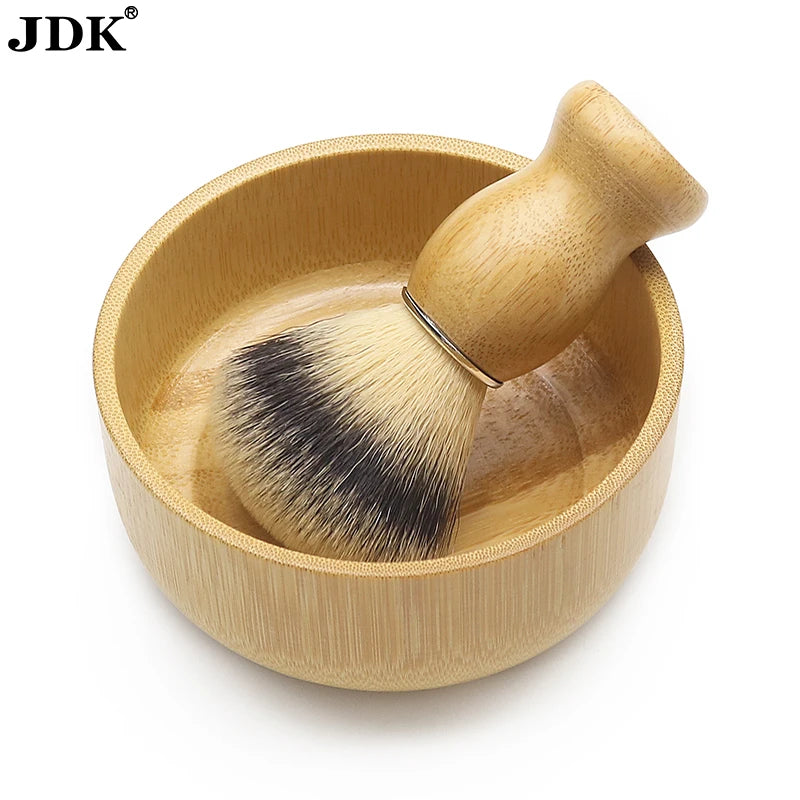 1pc 100% Bamboo Shaving Bowl Soap Foaming Mug Mask Cream DIY Bowl