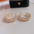 Handmade 3-4MM Freshwater Pearl Ring 18K Gold Plated Trendy Lord Inspired Engagement Wedding Party Jewelry for Anniversary
