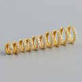 Fashion Trendy 925 Sterling Silver 18k Gold Plated Zircon Diamond Round Simple Hoop Earrings