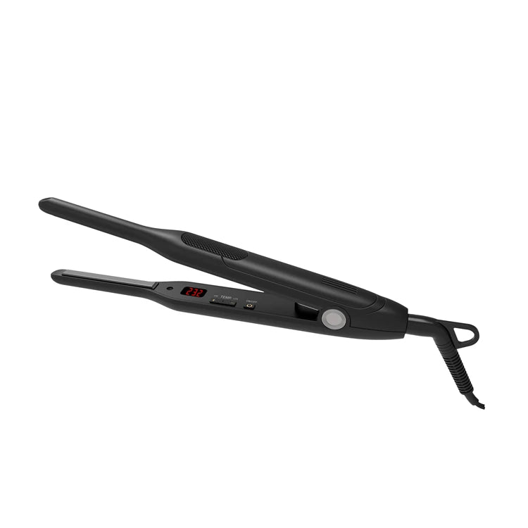 Pritech Electric 2-in-1 Professional Ceramic Flat Iron Hair Straightener Curling Iron Dual Voltage with LED Display for Hotels