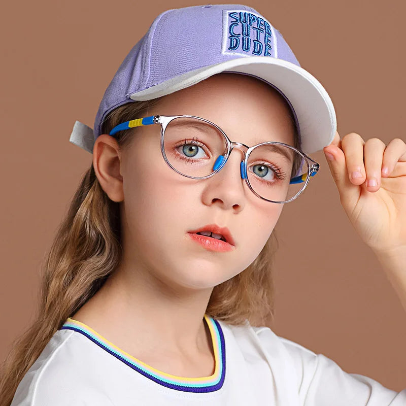 DOISYER 2023 New Stock Optical Frames Kids Anti Blue Light Glasses TR90 Material Children Eyeglasses Blue Light Filtering