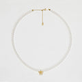 Customizable Luxury 925 Sterling Silver Gold Plated AAAAA Grade White Freshwater Pearl Potato Shape 4-4.5mm Beaded CMA Necklace