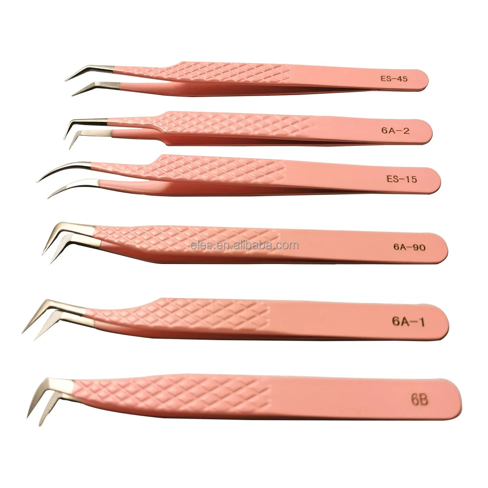 Shenzhen Eles Technology Co. Ltd Tweezers Lashista Stainless Steel Eyelash Tweezers Pinching With Logo