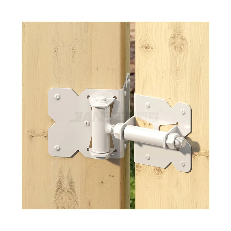Wholesale White SS304 Adjustable PVC Self Closing Gate Hinges Heavy Duty Hardware Hinges for Vinyl Fences