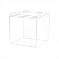 OEM Factory Mini Square Flower Acrylic Candy Cube Box Clear Injection Technics for Candies and Bread
