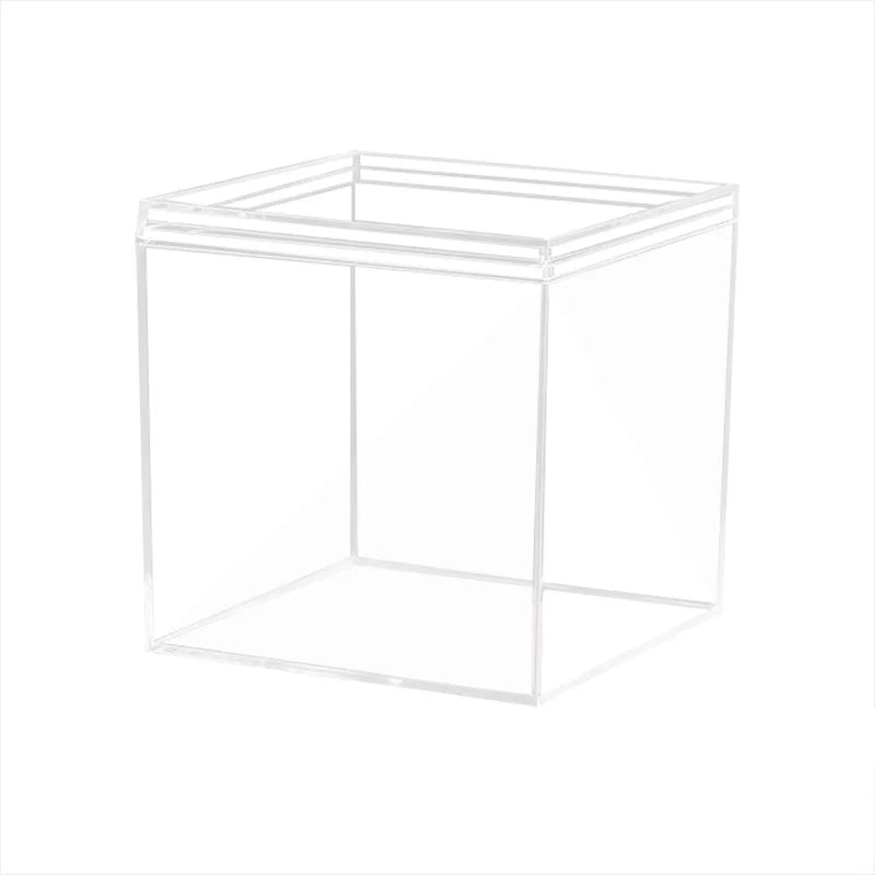 OEM Factory Mini Square Flower Acrylic Candy Cube Box Clear Injection Technics for Candies and Bread
