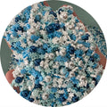 White Blue Snowflake Polymer Clay Slices Mix Round Pearl Beads DIY Toys Slime Charms Kids Gifts Nail Decor Handicraft Supply