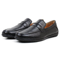New Style Genuine Leather Men's Loafer Shoes Breathable Moccasin Comfortable Pure Cowhide Casual Black Shoe