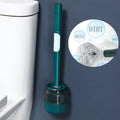 Flat Head Toilet Brush Set Silicone Toilet Brush Toilet Brush with Soap Dispenser
