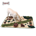Large Size Polar Fleece Snuffle Mats Breathable Interactive Slow Food Dog Nosework Mats Forest Design Pet Feeding Sniffing Mat