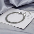 WMS4234 Silver Exquisite Lace Pattern Bracelet 925 Sterling Silver Charm Bangle Bracelet Gift for Women Wedding Fine Jewelry