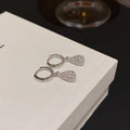 S925 Silver Pin Exquisite Micro-paved Zircon Earrings for Women Shiny Zircon Crystal Teardrop Stud Hook Earrings