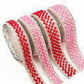 Diy Self-Adhesive Crystal Rhinestone Trim Sticker Shiny Pearl Rhinestone Lace Bag Dress Embellish for Nail Art Shoe Accessories