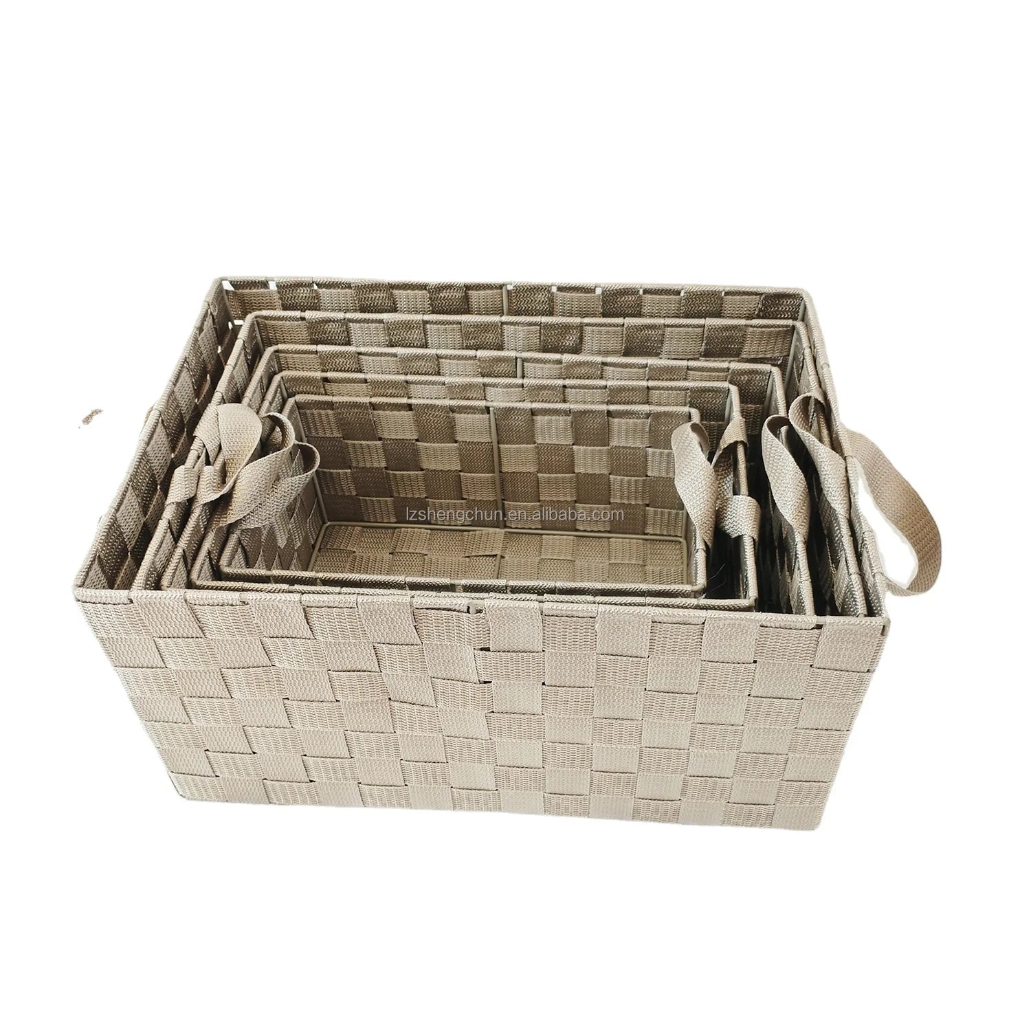 Modern Trapezoid Design Ribbon Organizer Storage Bins Cosmetic Case Basket for Sundries & Clothing Organizer for Office Storage