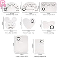 Beiqili Customized Durable 2-in-1 Eye Shadow & Nail Art Stainless Steel Makeup Mixing Palette with Spatula and PVC Bag